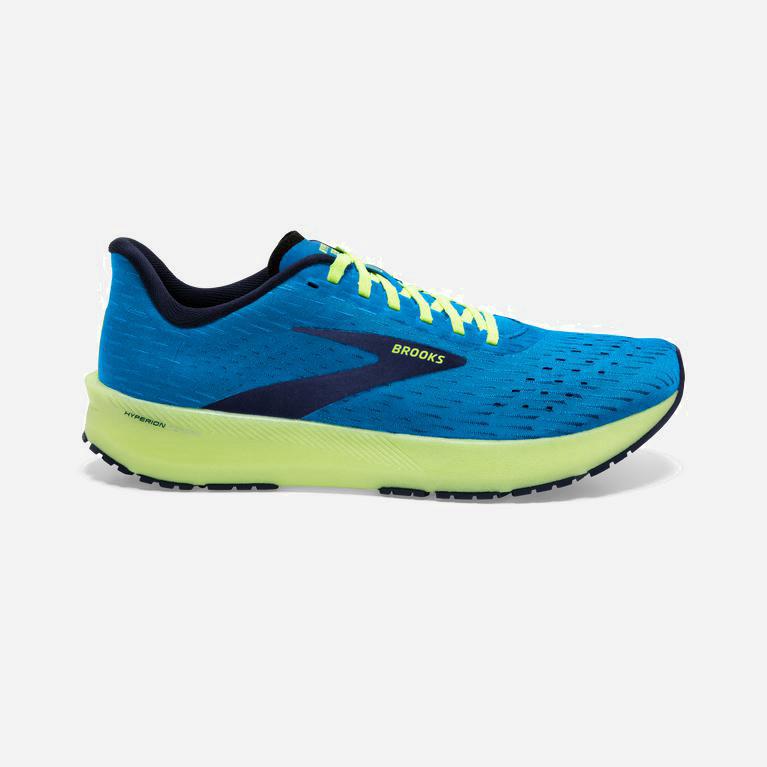 Brooks Hyperion Tempo Track & Cross Country Schoenen voor Heren Blauw /Groen Geel (XQMNP-1529)